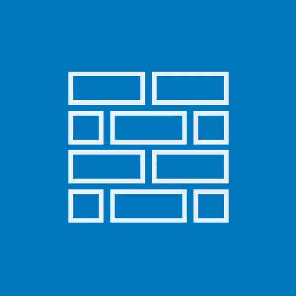 Icono de línea Brickwall . — Vector de stock