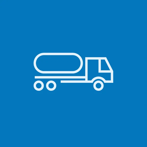 Brandstof vrachtwagen lijn pictogram. — Stockvector