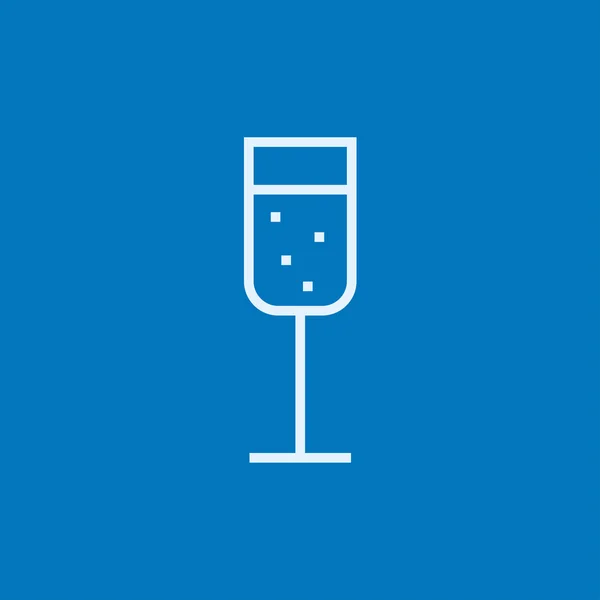 Glas Champagner Linie Symbol. — Stockvektor
