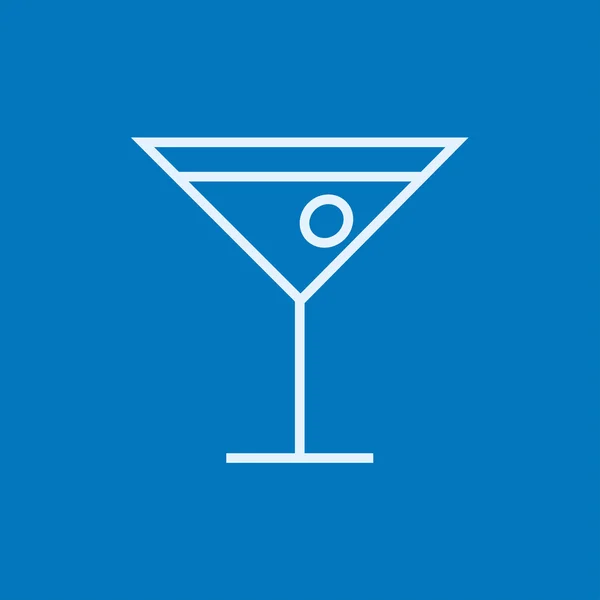 Cocktail glas lijn pictogram. — Stockvector