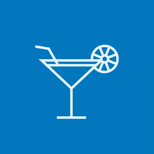 Cocktail glass line icon. — Stock Vector