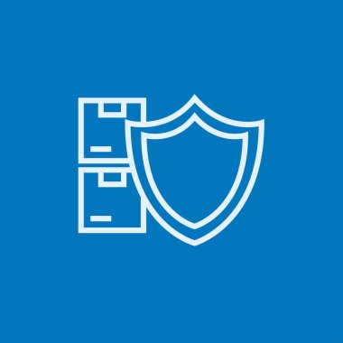 Kargo sigorta çizgisi simgesi.