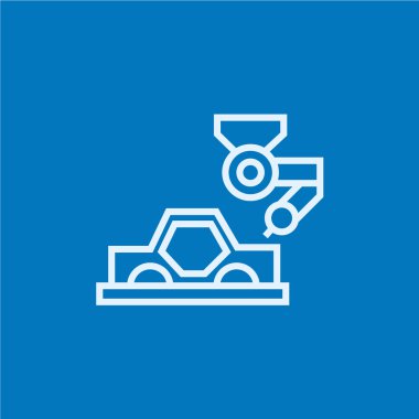 Araba üretim satırı simgesi.