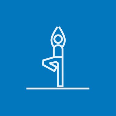 Adam pratik yoga satırı simgesi.