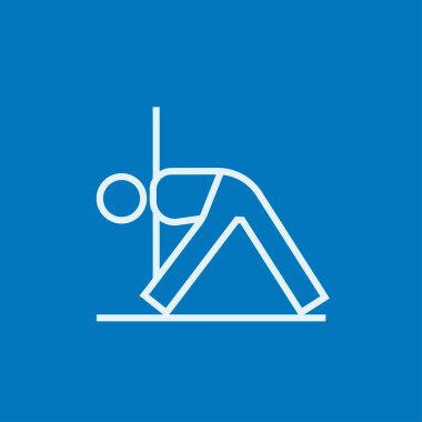 Adam pratik yoga satırı simgesi.