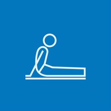 Adam pratik yoga satırı simgesi.