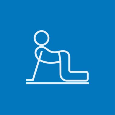 Adam pratik yoga satırı simgesi.