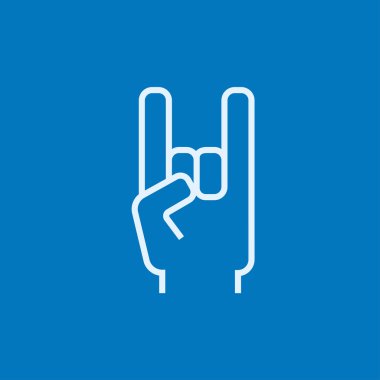 Rock and roll el işareti satırı simgesi.