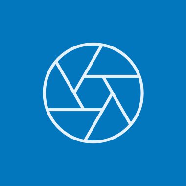 Fotoğraf makinesi obtüratör satırı simgesi.