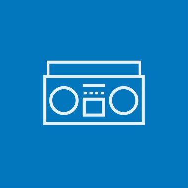 Radyo kaset çalar satırı simgesi.