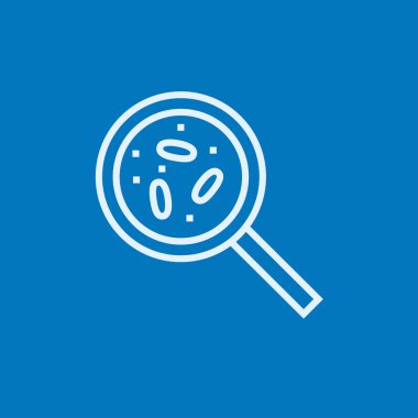 Büyüteç'i satırı simgesi altında mikroorganizmalar.