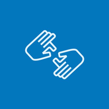 Parmak dil satırı simgesi.