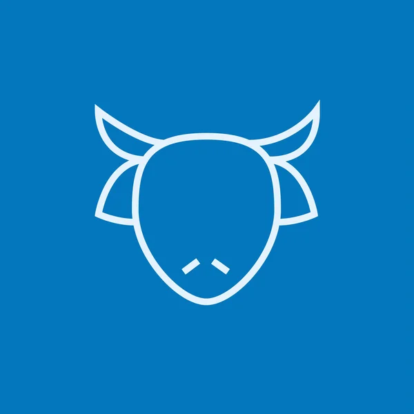 Icono de línea de cabeza de vaca . — Archivo Imágenes Vectoriales