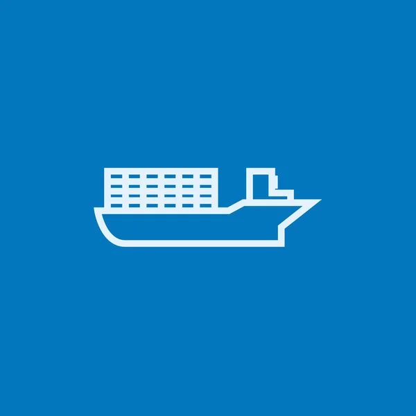 Icono de línea de buque contenedor de carga . — Archivo Imágenes Vectoriales