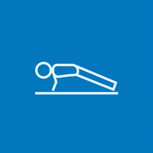 Man making push ups line icon. — 图库矢量图片