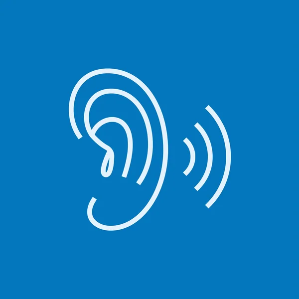 Ikone des menschlichen Ohrs. — Stockvektor