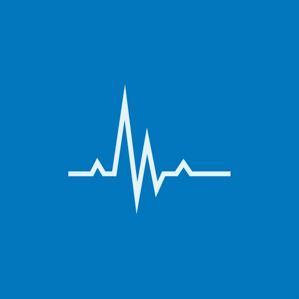 Hheart beat icône de ligne de cardiogramme . — Image vectorielle