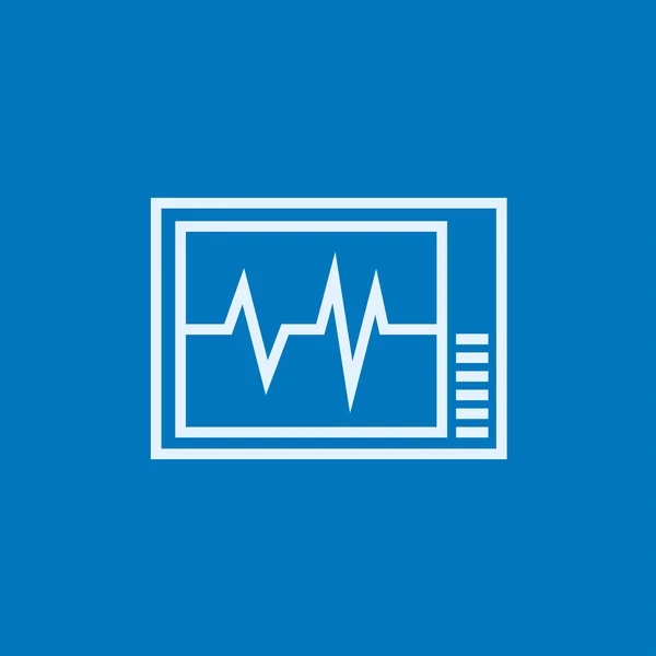 Icona linea monitor cuore . — Vettoriale Stock