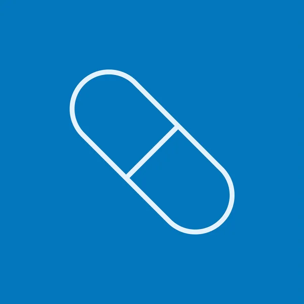 Icona della linea della pillola della capsula . — Vettoriale Stock
