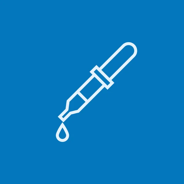 Pipetteer lijn pictogram. — Stockvector