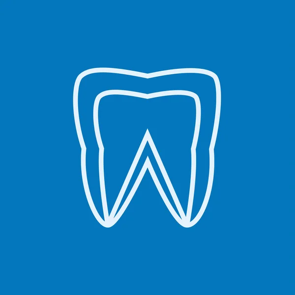 Molar tooth line icon. — Stock Vector