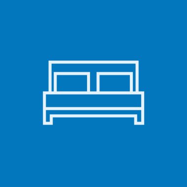 Çift yatak çizgisi simgesi.