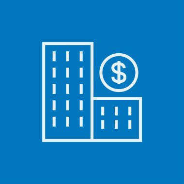 Kat mülkiyeti ile dolar sembol satırı simgesi.