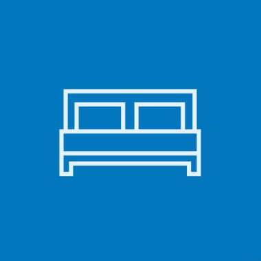 Çift yatak çizgisi simgesi.