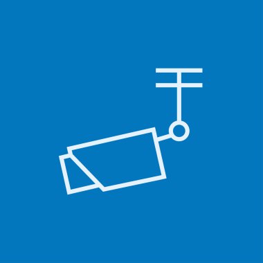 Açık gözetleme kamera satırı simgesi.