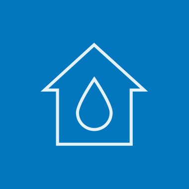 House ile su damla satırı simgesi.