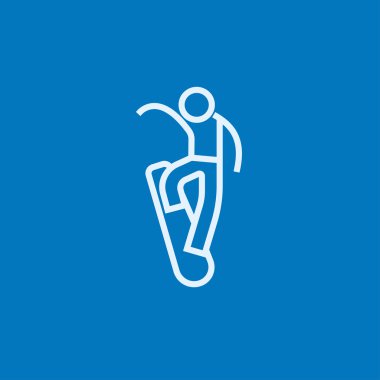 Erkek snowboard satırı simgesi.