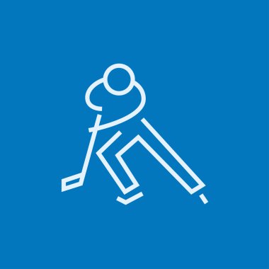 Hokey oyuncu satırı simgesi.