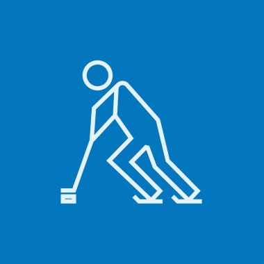 Hokey oyuncu satırı simgesi.