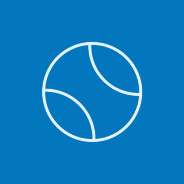 Tenis topu çizgisi simgesi.