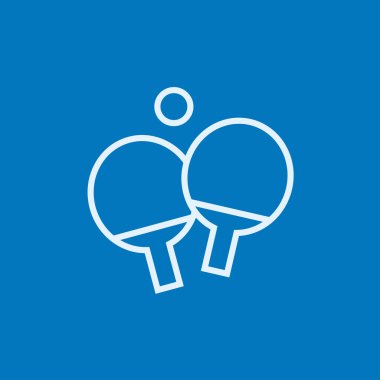 Masa Tenisi raket ve top satırı simgesi.