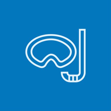 Maske ve şnorkel satırı simgesi.