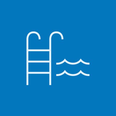 Yüzme Havuzu ile merdiven satırı simgesi.