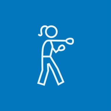 Kadın boksör satırı simgesi.