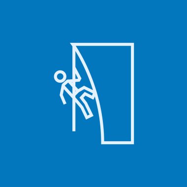 Kaya tırmanışçısı satırı simgesi.