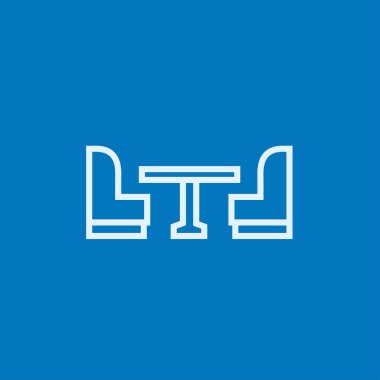 Kamp van iç oturma satırı simgesi ile.