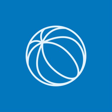 Plaj topu çizgisi simgesi.