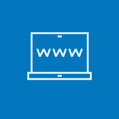 Web sitesinde dizüstü ekran satırı simgesi.