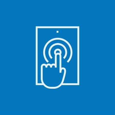 Dijital tablet satırı simgesi dokunmadan parmak.