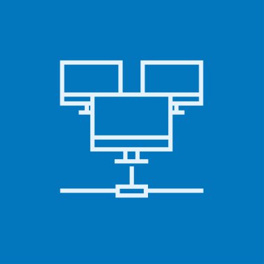 Bilgisayar ağ satırı simgesi.