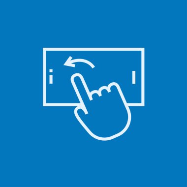 Smartphone satırı simgesi dokunmadan parmak.