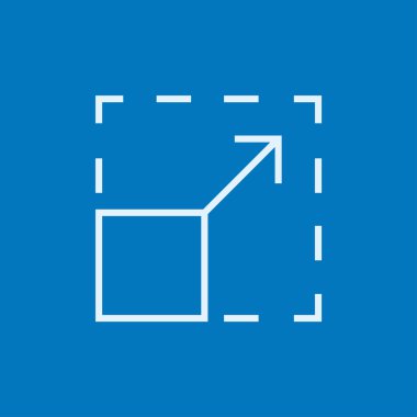 Ölçeklenebilirlik çizgisi simgesi.