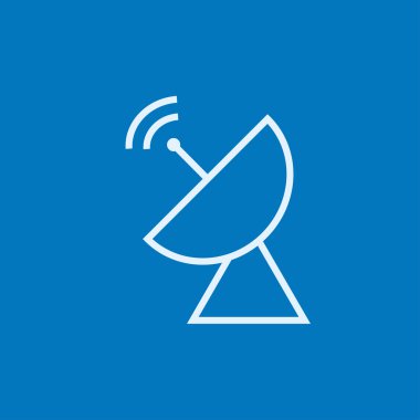 Radar uydu çanağı satırı simgesi.