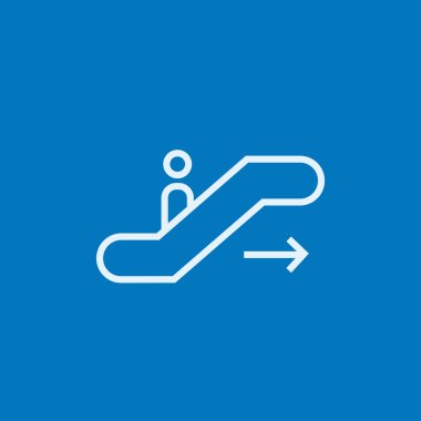 Yol açın, uçak satırı simgesi.