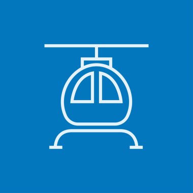 Helikopter çizgisi simgesi.