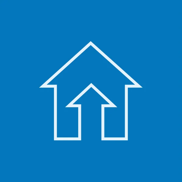 Croissance de l'icône de ligne de marché immobilier . — Image vectorielle